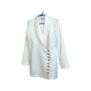 White gold blazer dress